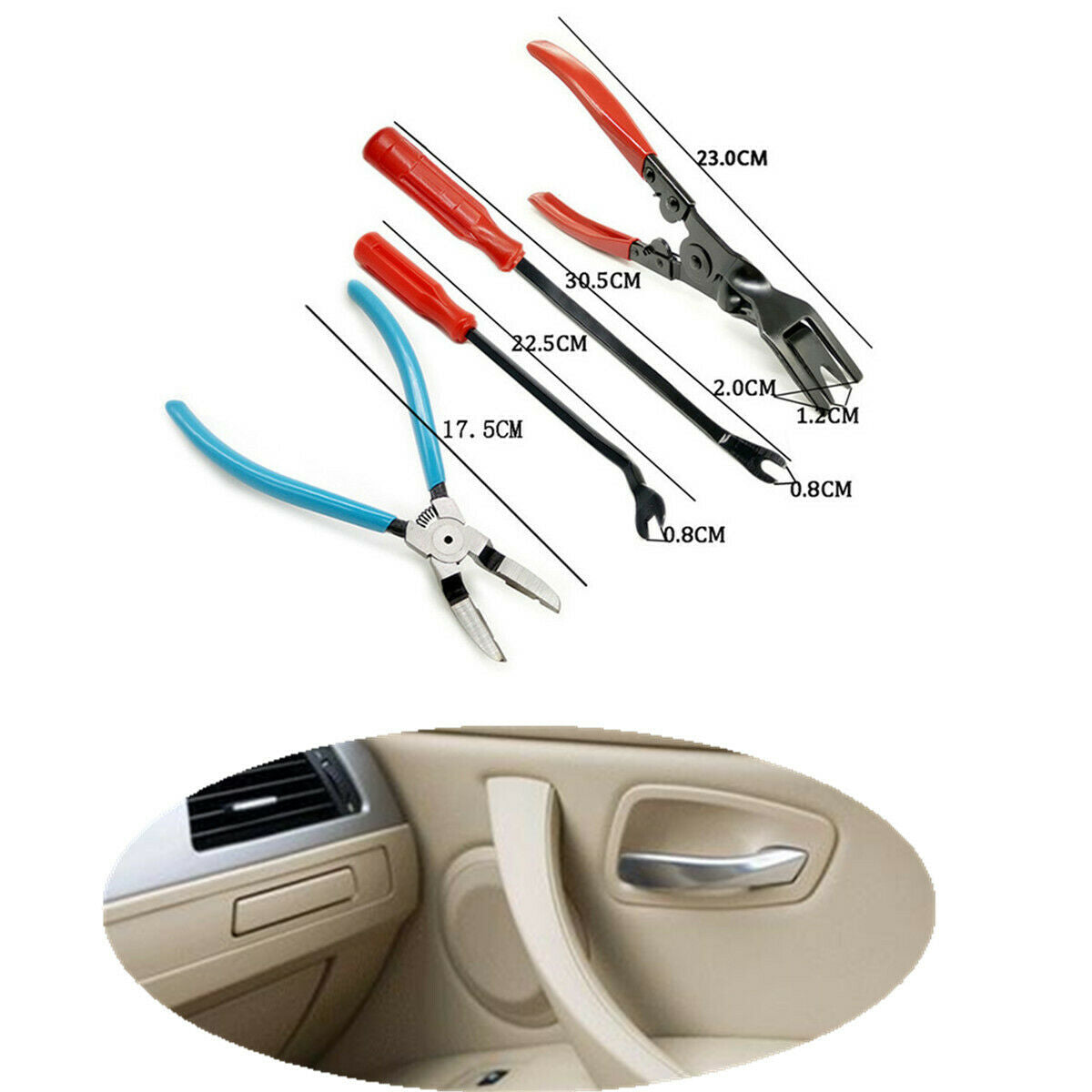 4 Pcs /Set Car Trim, Molding, Door Panels and Dashboards Removal Pliers Tool