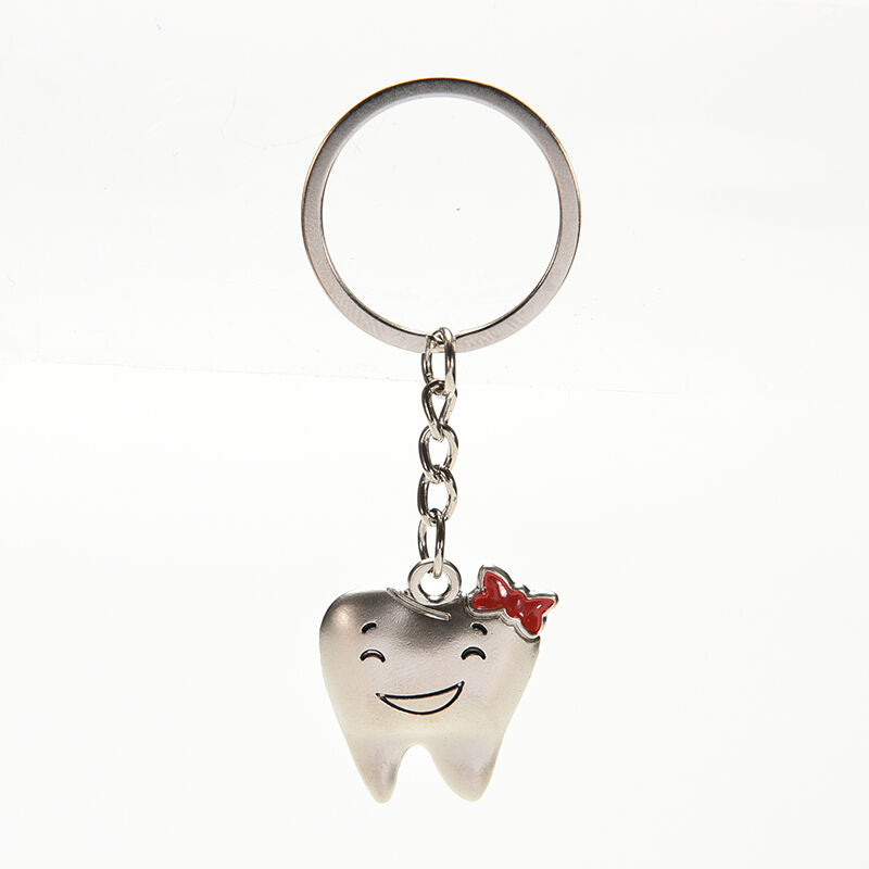 1Pair Tooth Couple Metal Keychain Keyring Gift For Lover Children Frien.l8