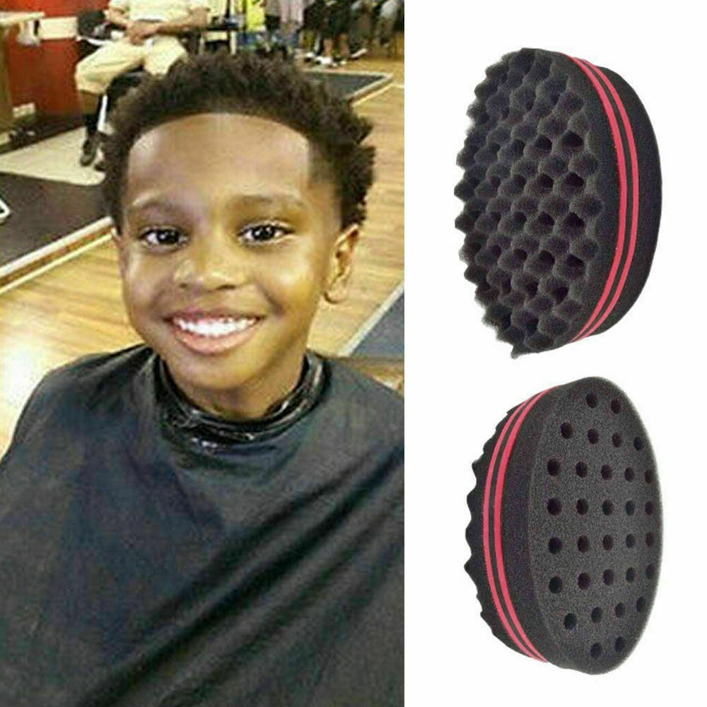 Twist Hair Brush Sponge Wave Barber Hair Brush Afro Locs Curl Double-Side Tools