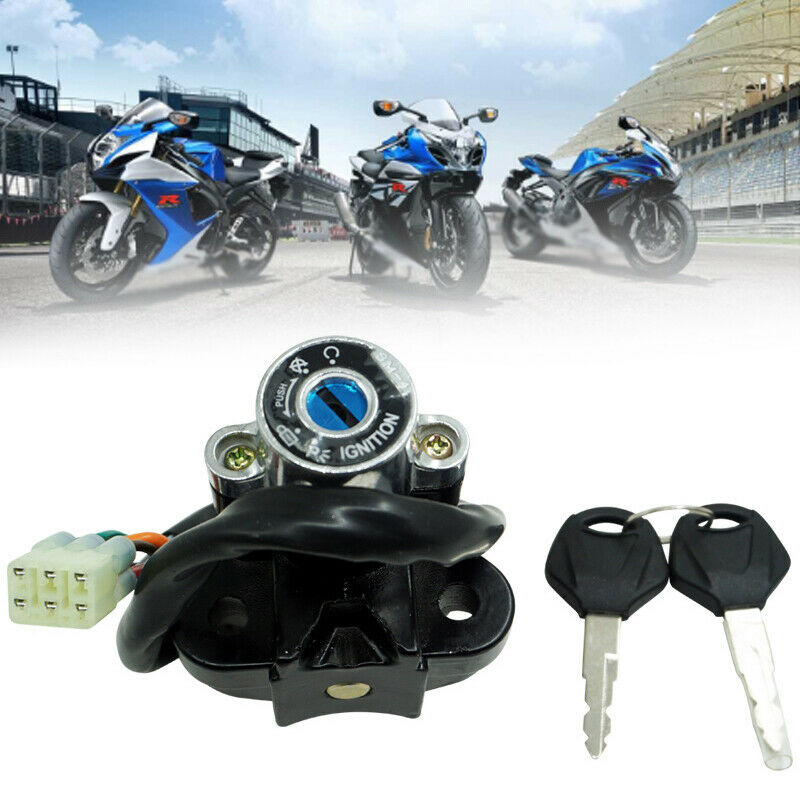 Universal Motorcycle Bikes Modified Lgnition Switch Lock with 2pcs Key Set Kit