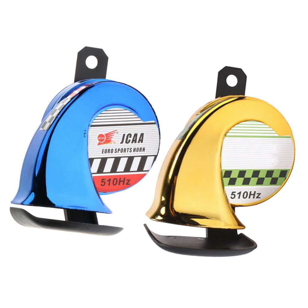 2x 110dB Motorcycle Snail Air Horn Loudspeaker f/ Car Motorcycle Waterproof