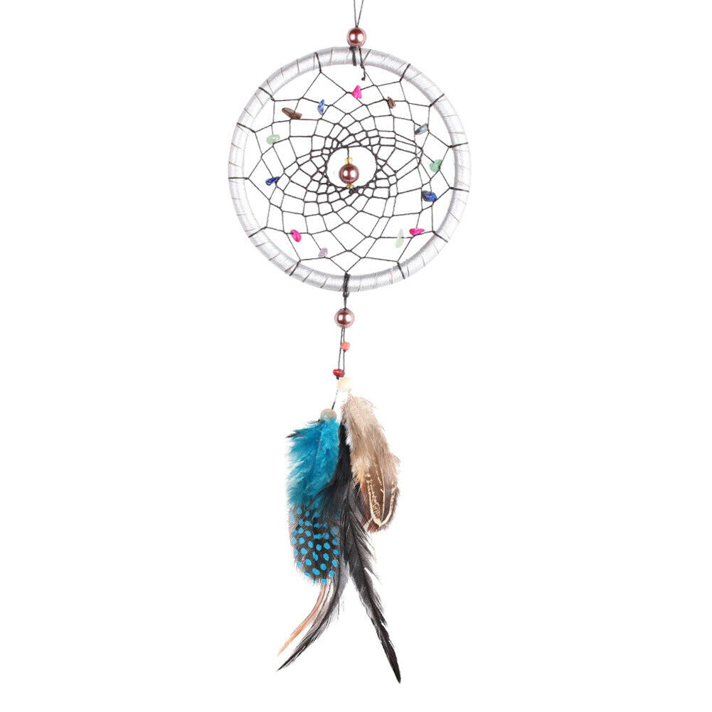 Handmade Feather Wind Chimes Car Pendant Dream Catcher Gifts Wall Hangings @