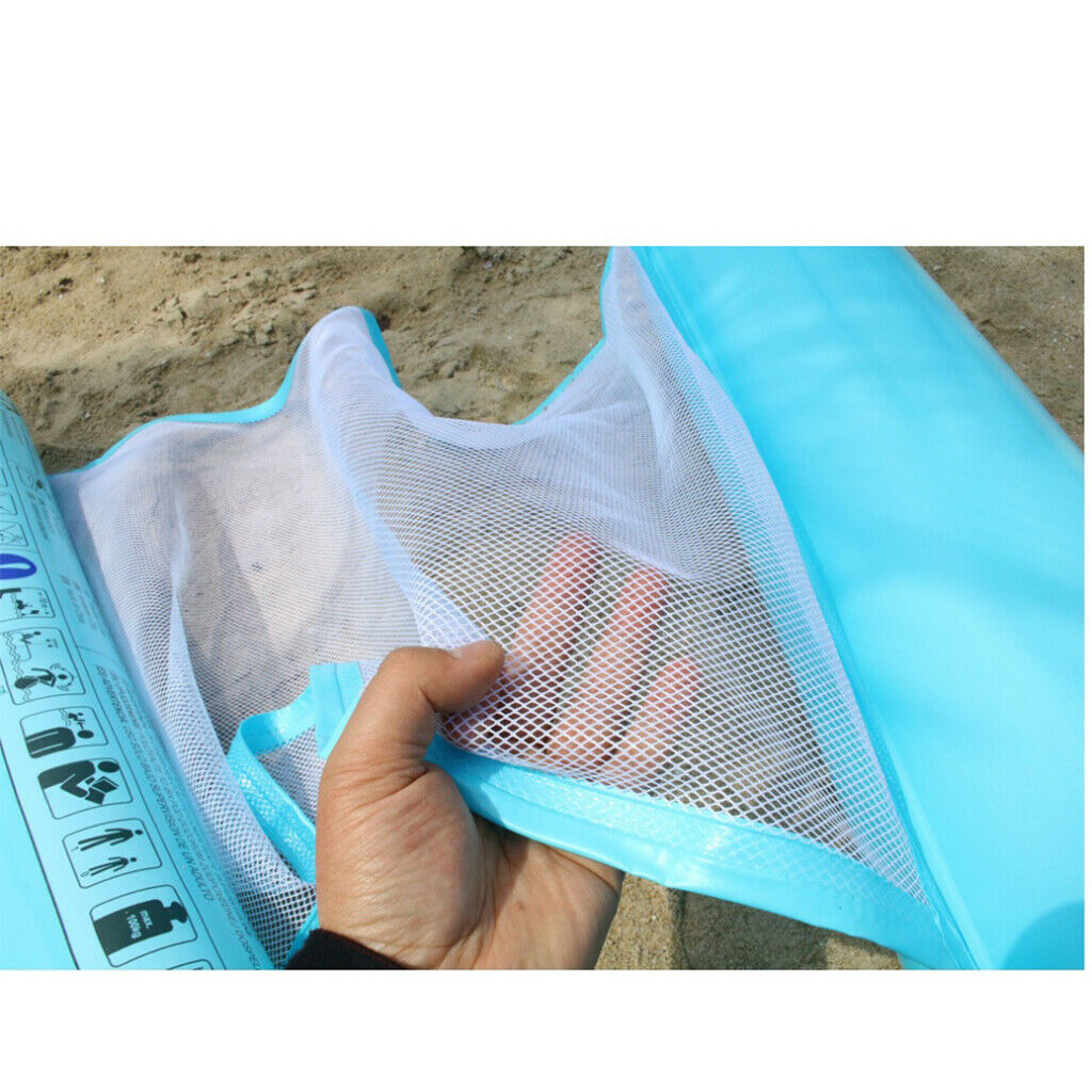 2 Pieces Durable Pool Inflatable Bed Water Floating Hammock Funny Net Mat
