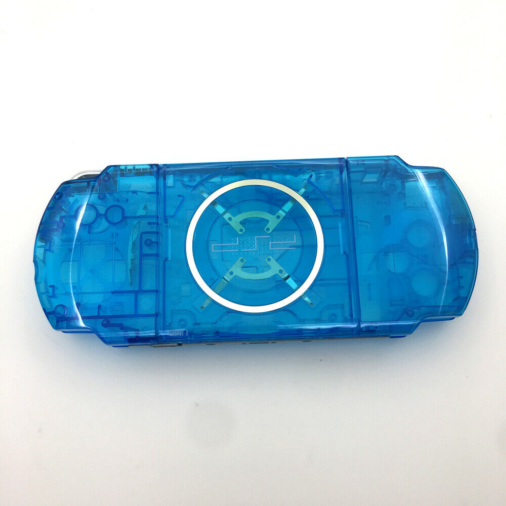 Clear blue Shell Housing case Cover Replacement Repair Parts For Sony PSP 3000
