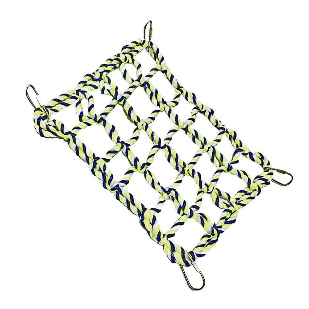 Parrot Climbing Net Bird Swing Rope Ladder Hanging Chewing Toys for Hamster @