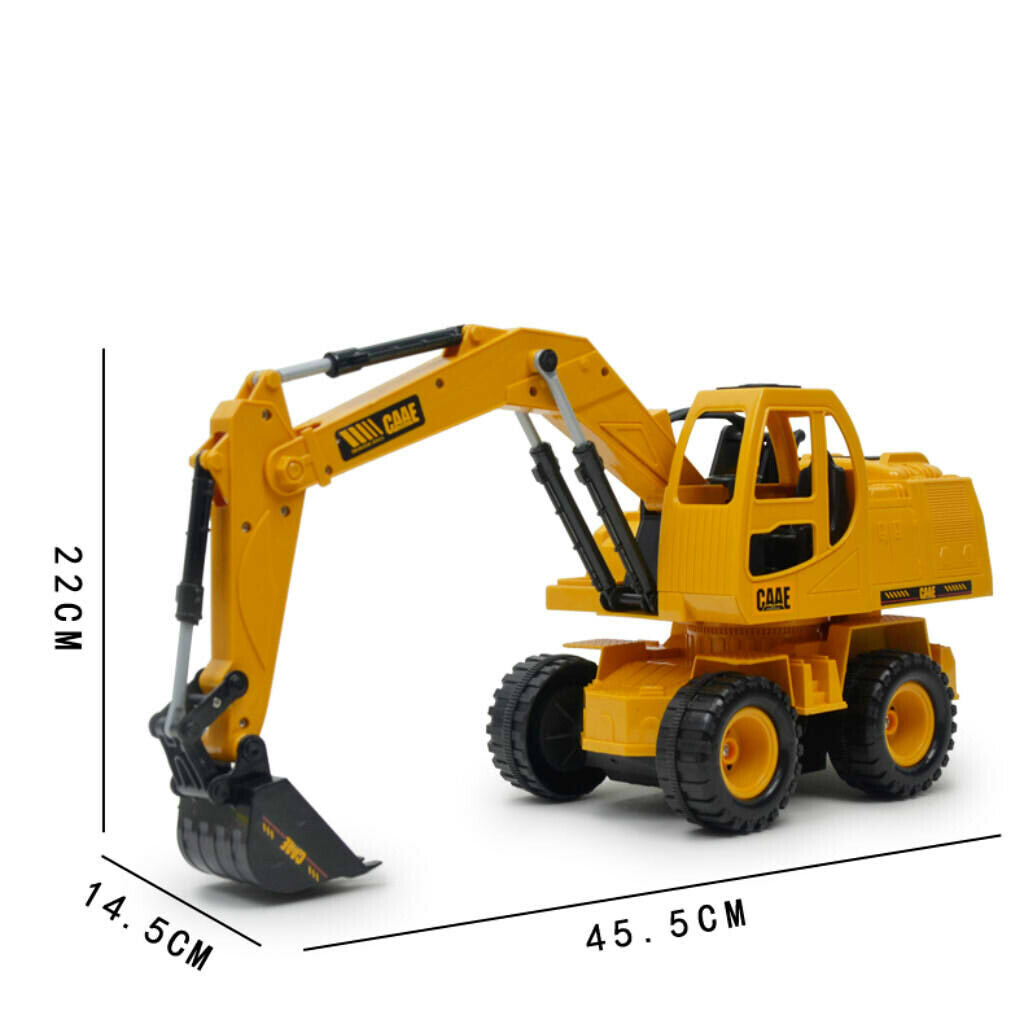 2.4G Radio Remote Control Excavator Construction Vehicle for Kids, Plastic