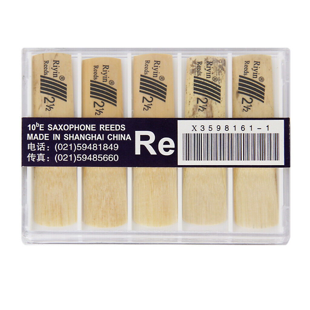 Pack 10pcs Alto Sax Saxophone Reeds Strength 2.5 Reed 2 1/2 High Quality