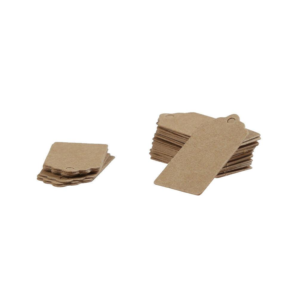 100X Kraft Paper Tags Label Luggage Wedding Birthday Christmas Party Blan.l8