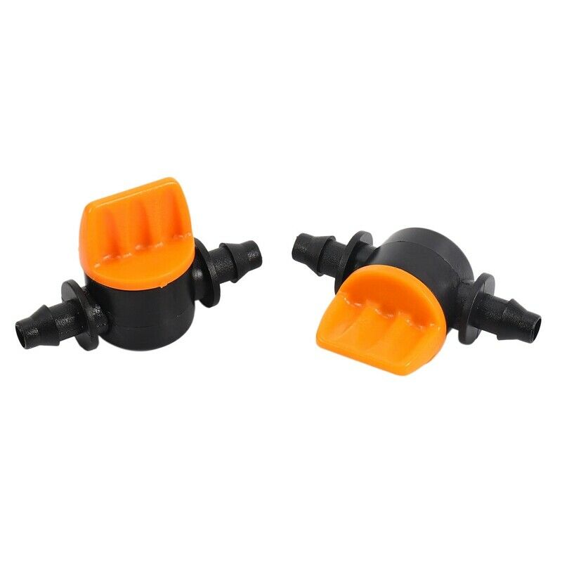 1X(Mini Valve With 4/7Mm Hose Garden Irrigation Barbed Water Flow Control Valv4)
