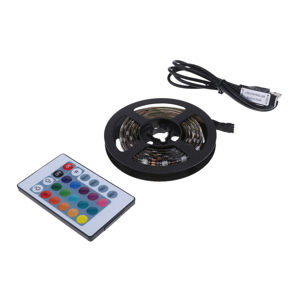 1M SMD 5050 Leds RGB Non-Waterproof Color Changing Led Strips Light Kit 24 key
