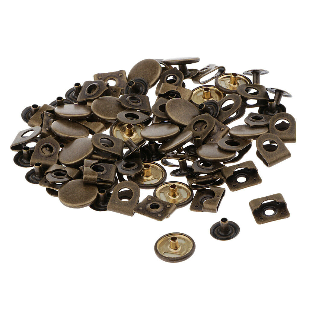20 Sets Sewing Hooks Eye Closures Buckles for Trousers Skirt Repair - Bronze