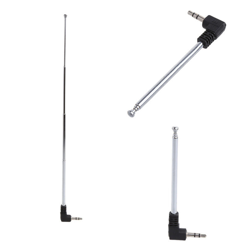 3.5mm Radio Receiver Antenna Stainless Steel Multi-Purpose Interface FM Radio 1X