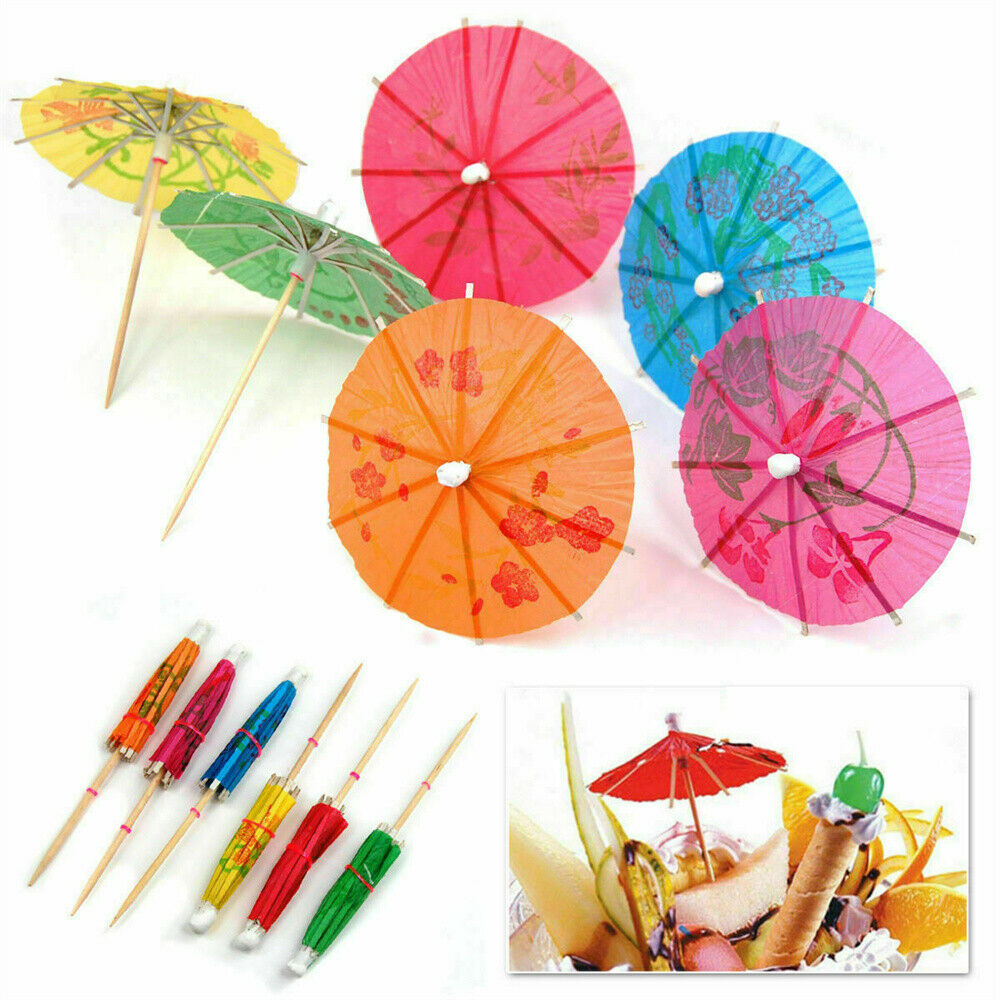50x Cocktail Umbrella Party Drinks Decorations Umbrella Birthday Wedding Novelty