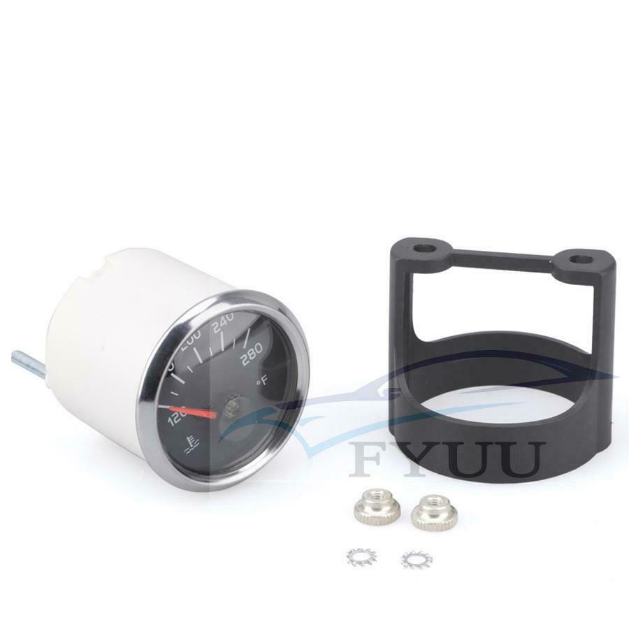 Universal 12V/24V car modified water temperature meter 52mm LED light racing