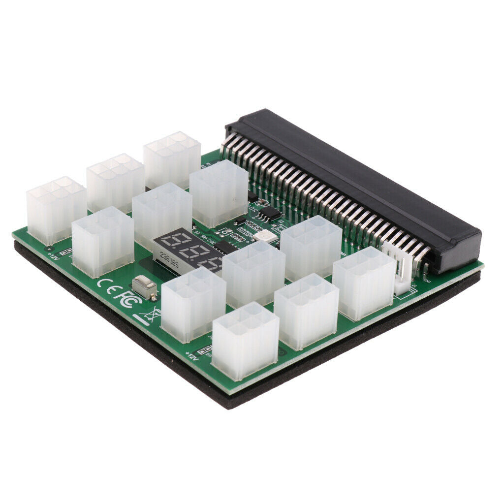 1200w/750w PSU Breakout Board   ZEC Mining GPU 12V W/ Power Button