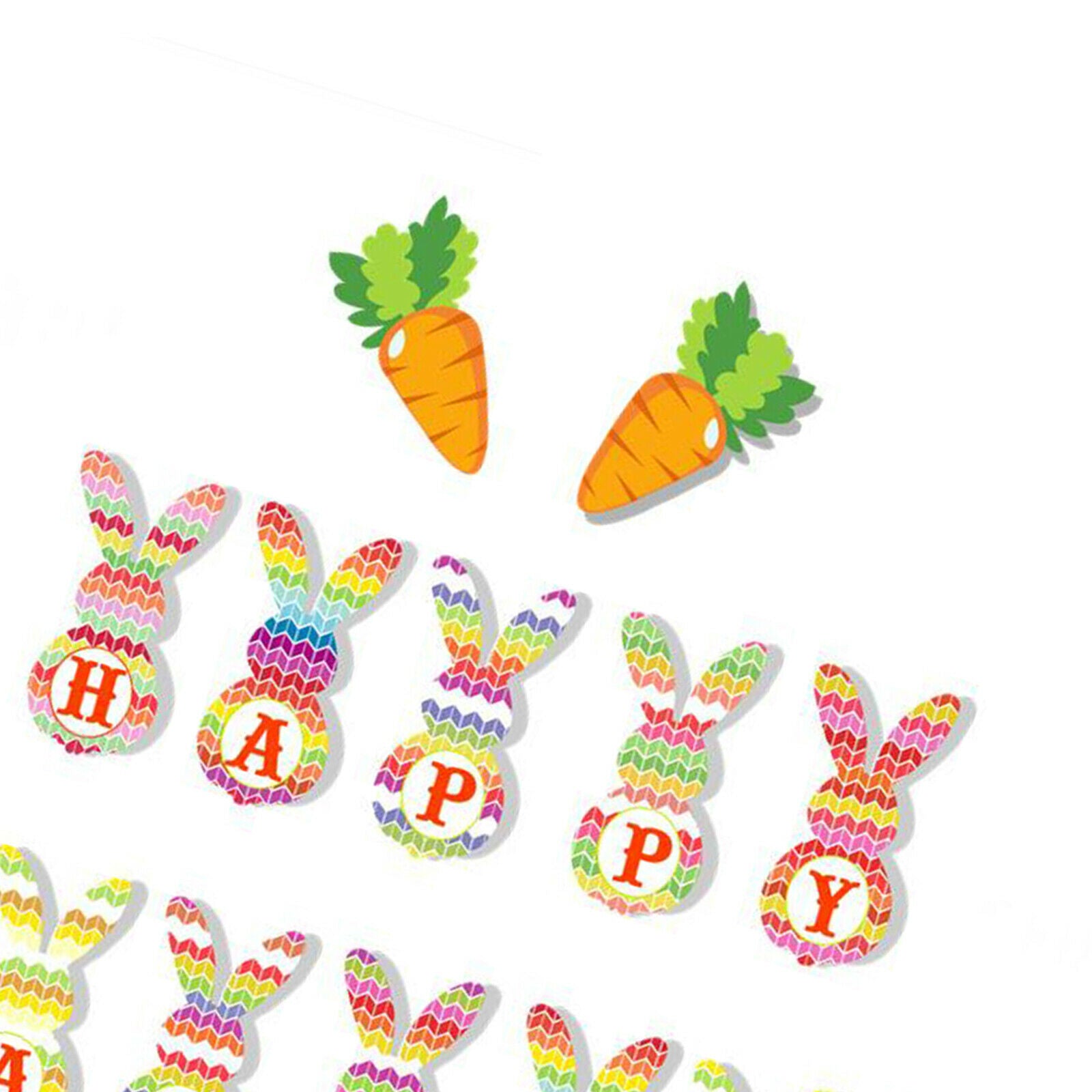 Bunny Banner Hanging Banner Easter Ornaments Happy Easter Indoor Outdoor