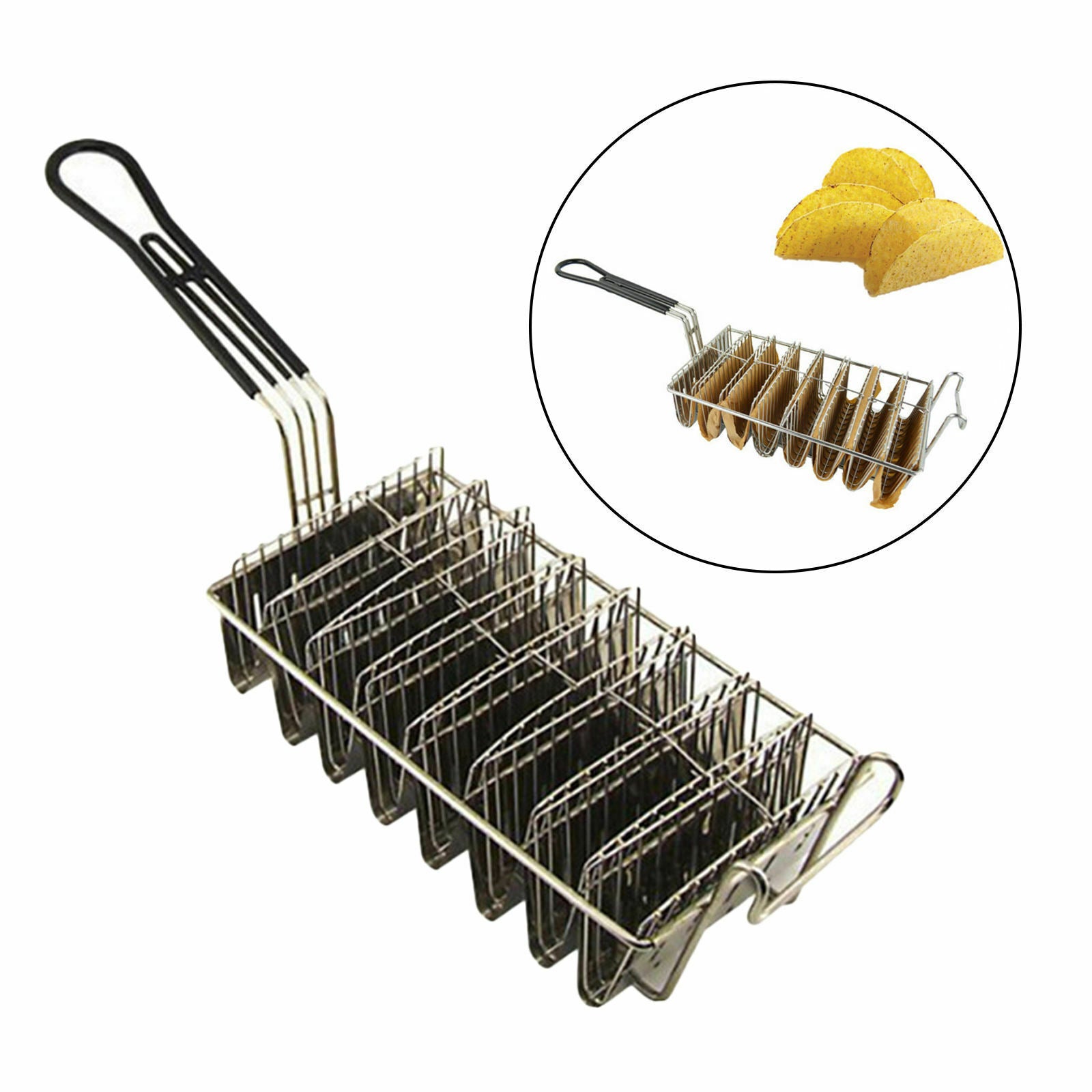 Taco Basket Taco Holder Stand 8 Shells for Home Restaurant