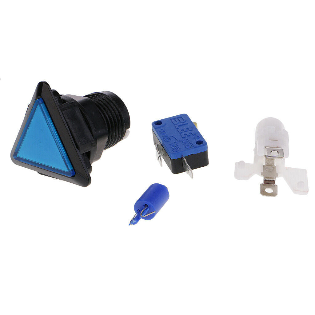 Video slot machine button 12V LED Illuminated for Arcade Game 3.9x3.9cm blue