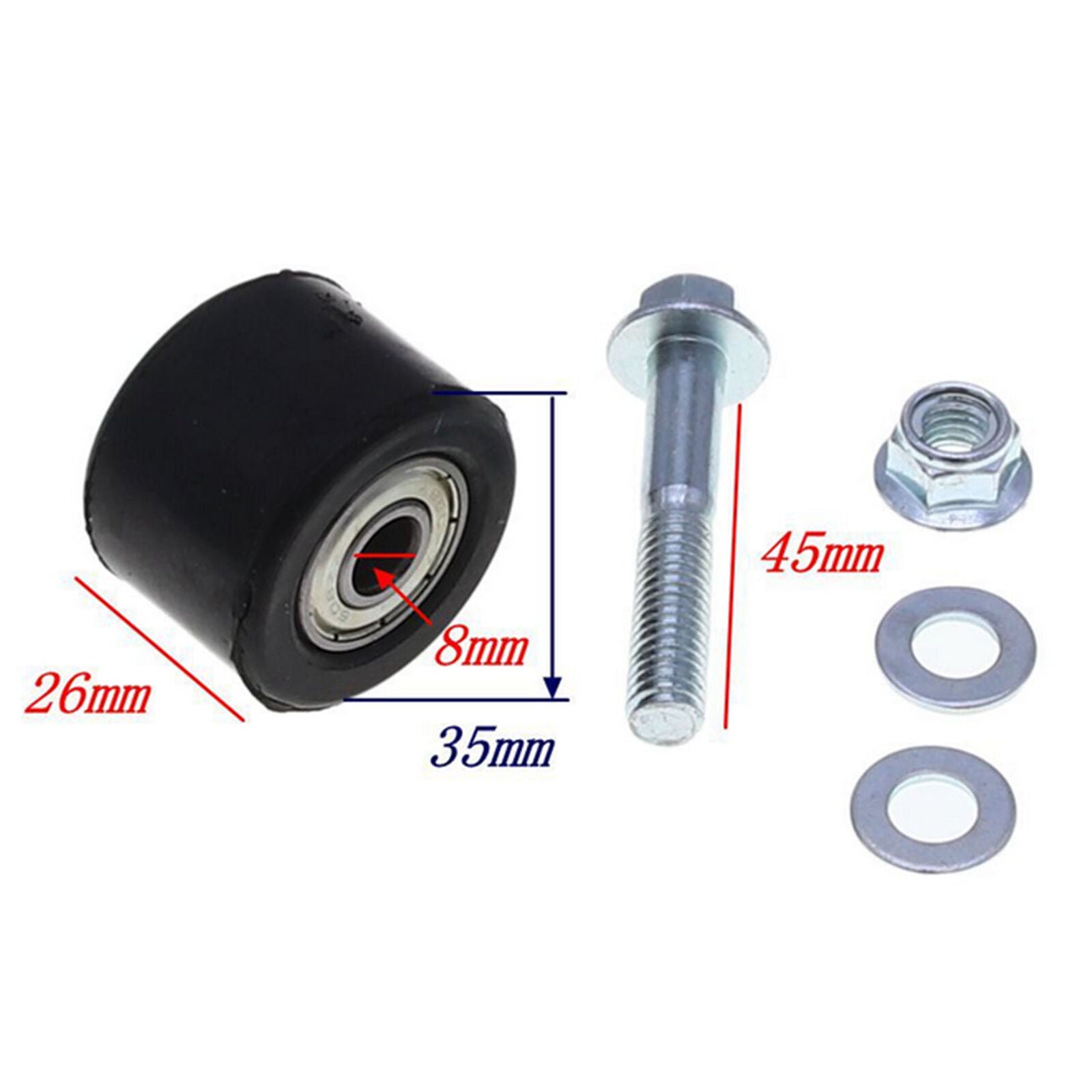 For Yamaha Warrior YFM350 RAPTOR 350 Upper & Lower Dual Bearing Chain Roller Set