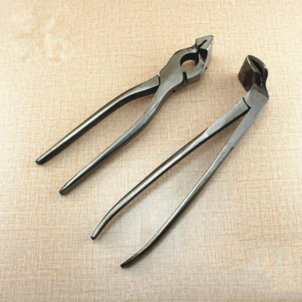 2Pcs Bending Stainless Steel Bag / Leather / Luggage Repairing Pliers