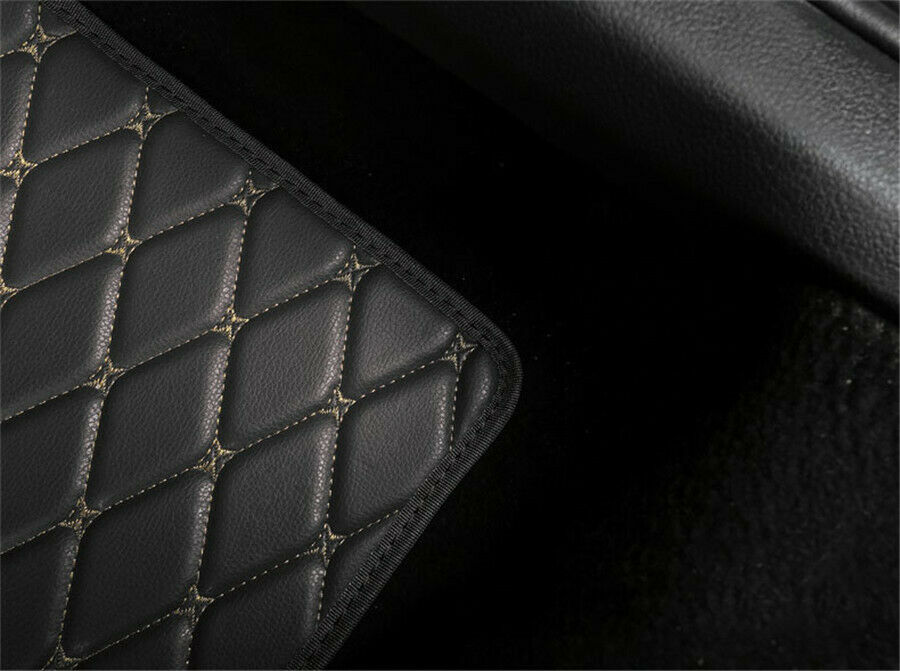 Full Surrounded Pu Leather Car Seat Covers & Car Floor Mats Front+Rear Universal
