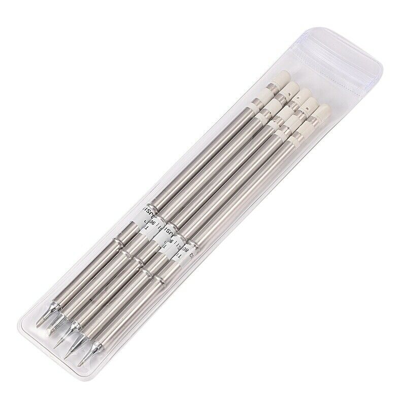 5Pcs/Lot Series Solde Iron Tips for HAKKO T12 Handle DIY Kits LED Vibration SwA4