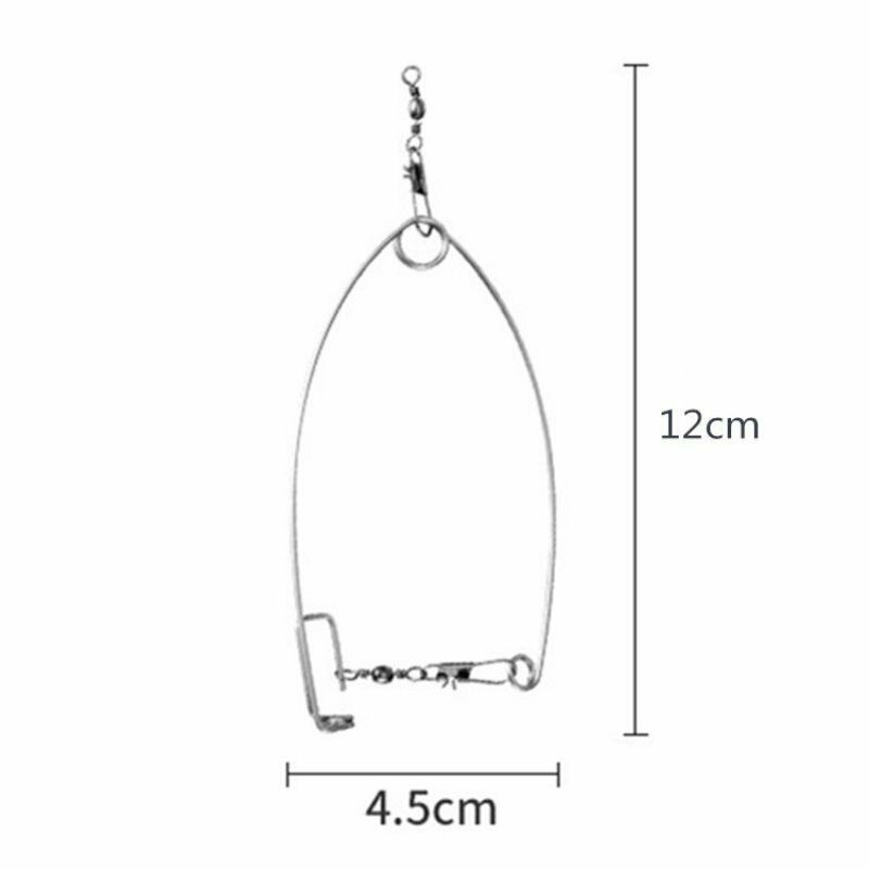 5pc Stainless Steel Camping Automatic Fishing Device Spring Ejection HookB Tt
