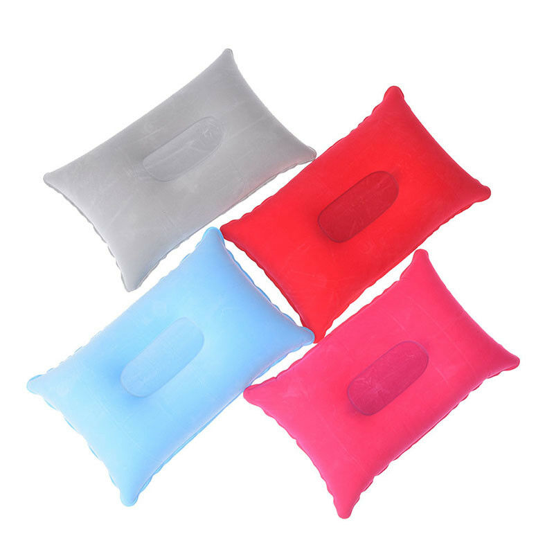outdoor portable folding air inflatable pillow double sided flocking cush.l8
