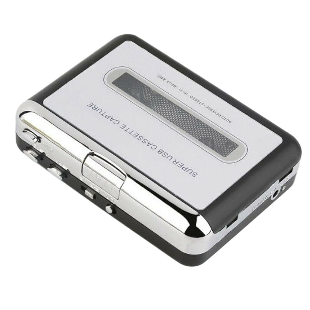 Portable USB Cassette Converter Tape to MP3 Player w/ Headphone Cable Player