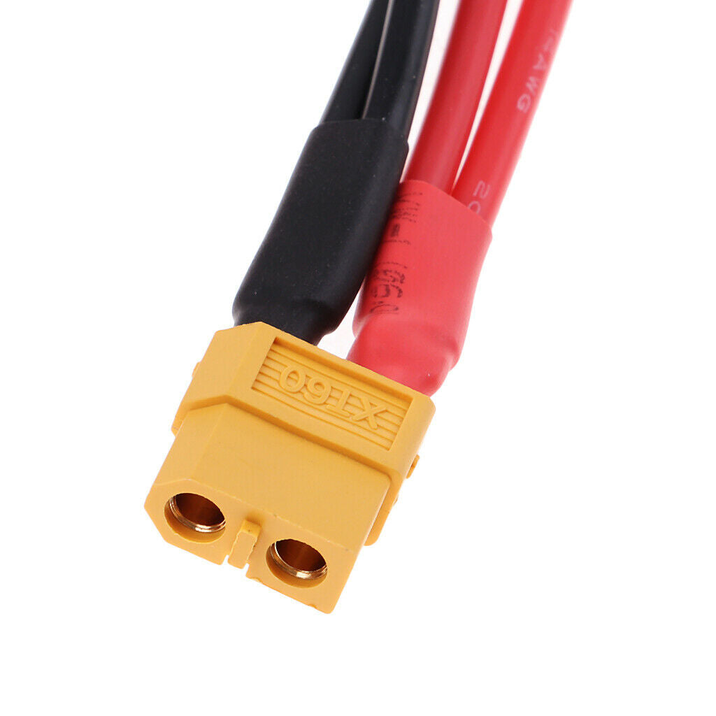 2pcs XT60 Male to Dual Female Plug Y Splitter Cable Wire 14AWG 100mm Length