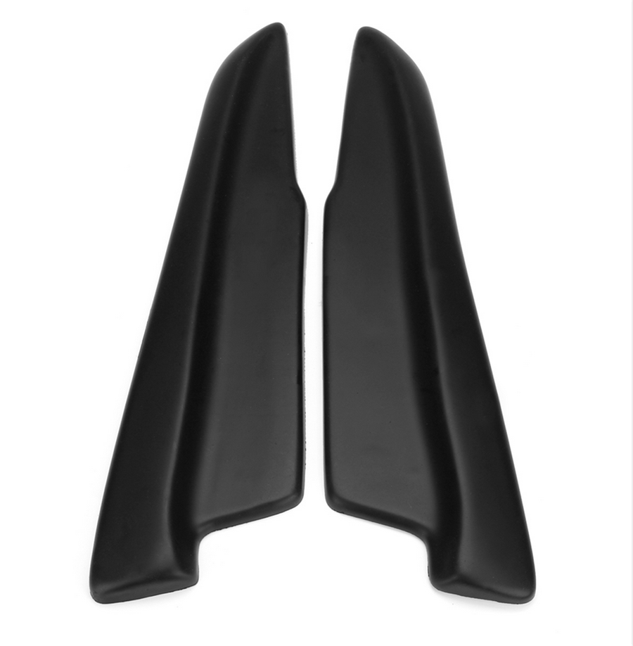 Pair Matt black Rear Bumper Splitters Aprons (Left & Right) Lip Spoiler Cap