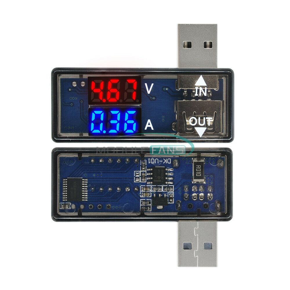 5V LED Display USB Power Battery Current Voltage Voltmeter Ammeter Tester Meter
