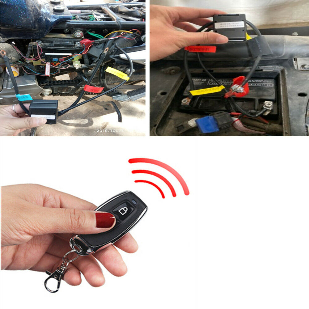 Motorcycle ATV Battery Disconnect Cut Off Isolator Dual Remote Control Switches