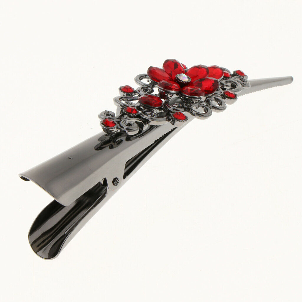 2X Womens Hair Clips Crocodile Duckbill Alligator Large Hair Clasp New Red