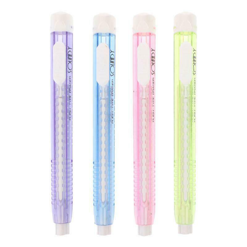 Mechanical Pen Shape Eraser Rubber Retractable Stationery School Supplies