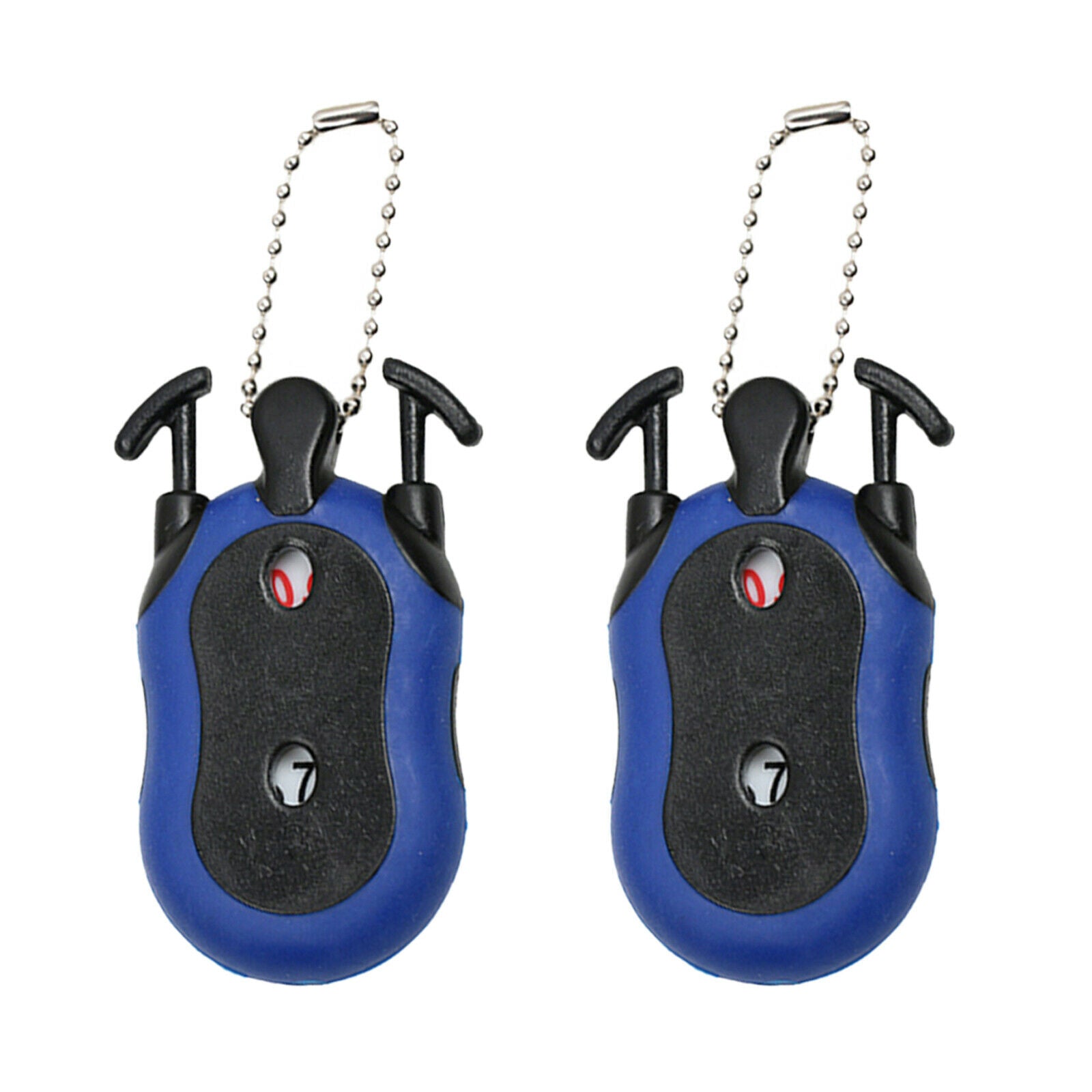 Pack of 2 Golf Score Counter Dual Dial Keeper Scorer Scoring Indicator Blue
