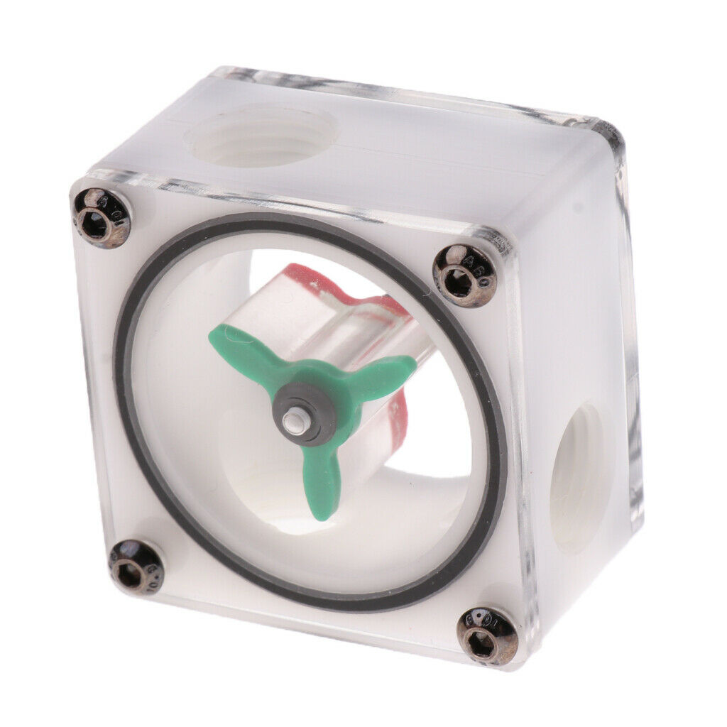 Flow Meter Indicator G1/4 Threaded 3Impeller for PC Computer Water Cooling#2