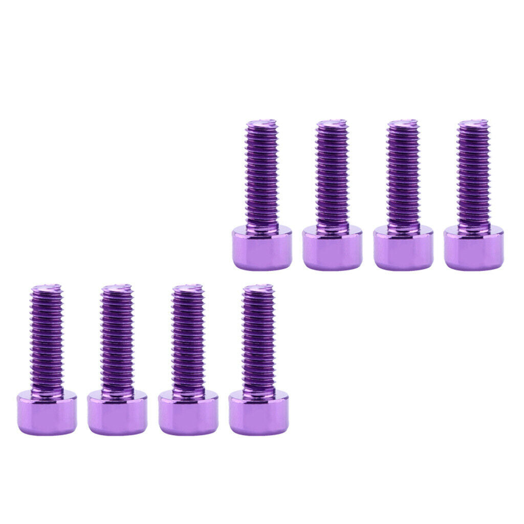 8Pcs Lightweight Bike Water Bottle Cage Holder Bolts Screws Bicycle Accs