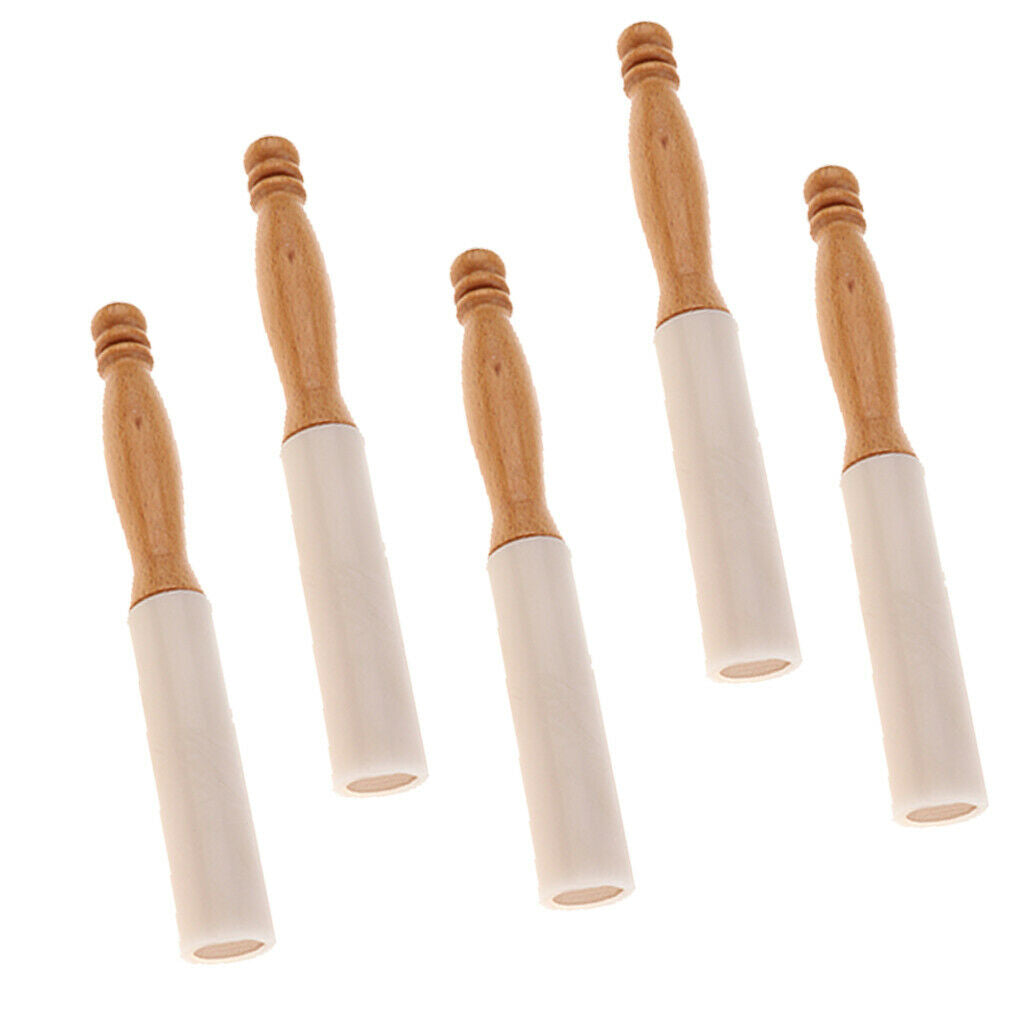 5 X Handmade Rubber Mallets, Rubber Bobbins for Singing Bowls And Gong -24.2