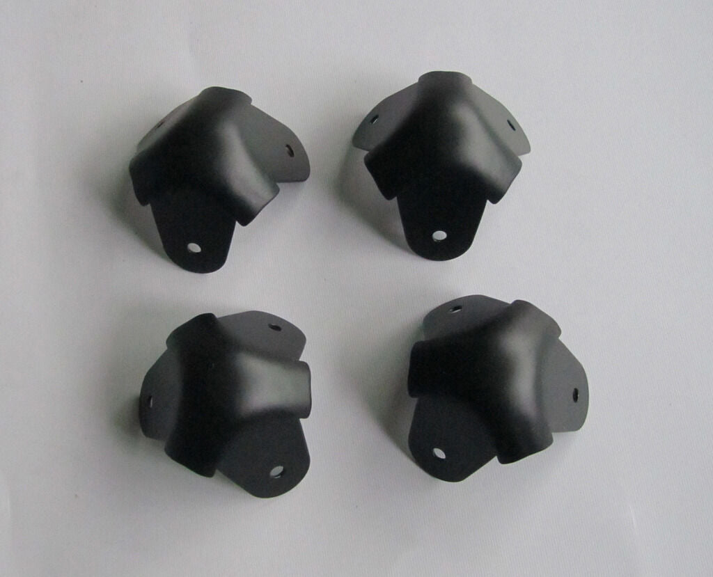 4x Metal 3 Leg Guitar AMP Amplifier Corner Speaker Cabinet Corners Black