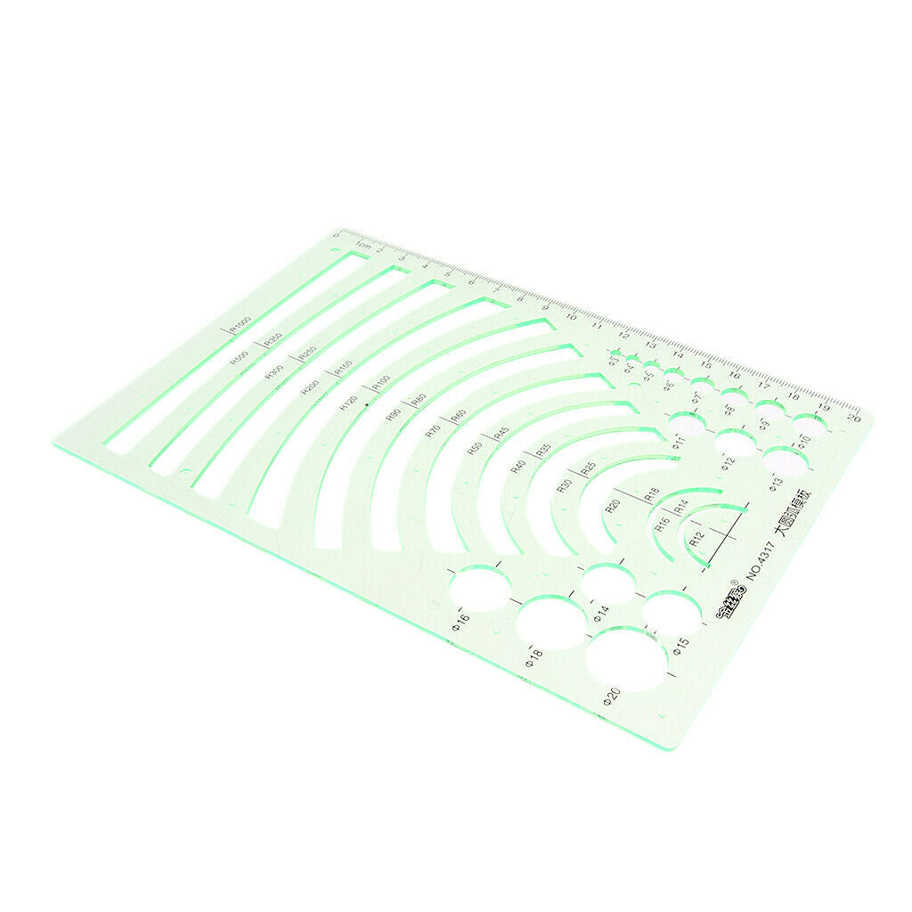 Plastic Geometric Math Tool  Arc Master Stencil Template Rulers for