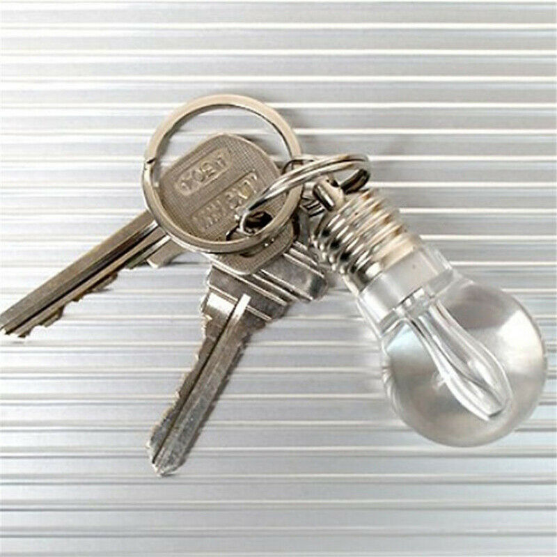Light bulb key chain LED Light Keychain Fashion Luminated Keyring Souveni.l8