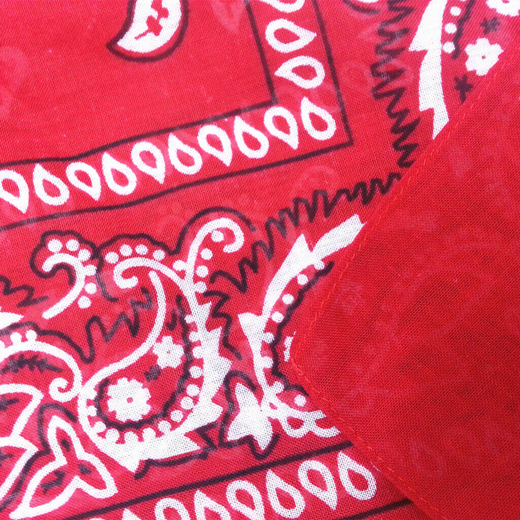 2pcs Women Men Cotton Double Sided Paisley Bandana Scarf Head Wrap Wristband