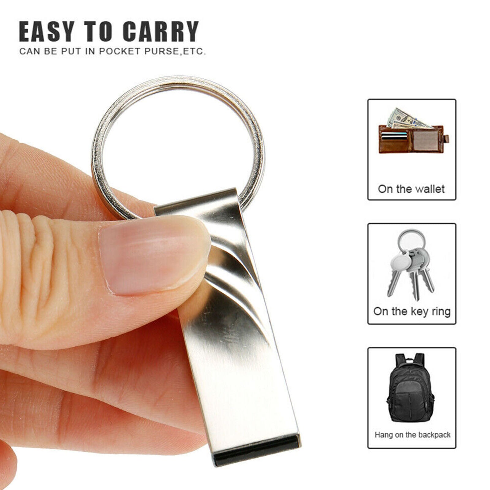 Flash Drive USB 3.0 Memory Stick Pendrive Disk Metal Key Thumb for Laptop PC