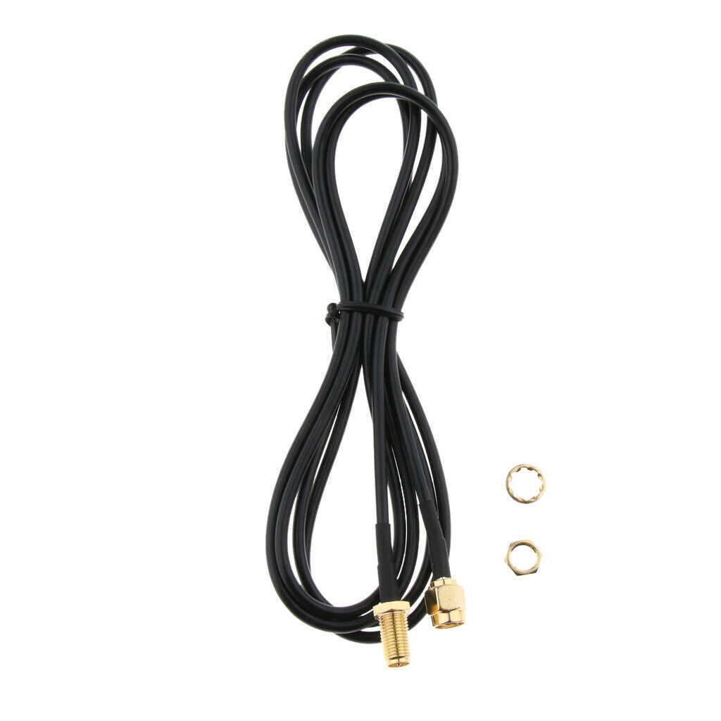 2Pcs Antenna Adapter RP SMA Male to Female Extension Cable for  Router