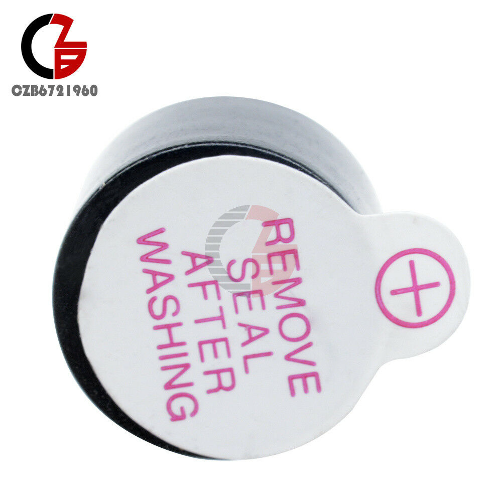 5Pcs Active Buzzer 12mm 3V Magnetic Long Continous Beep Tone Alarm Ringer