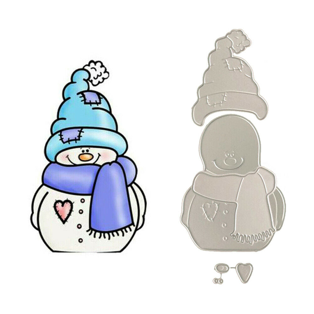 Christmas Snowman Metal Cutting Die Stencils Scrapbooking Embossing Card DIY