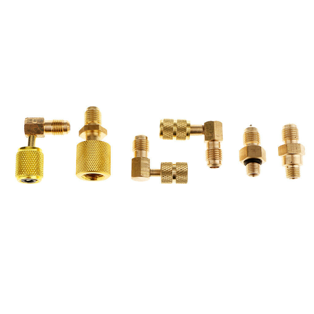 8 Pieces Car Air Conditioning Refrigeration R134A R12 Connector Adaptor Hose