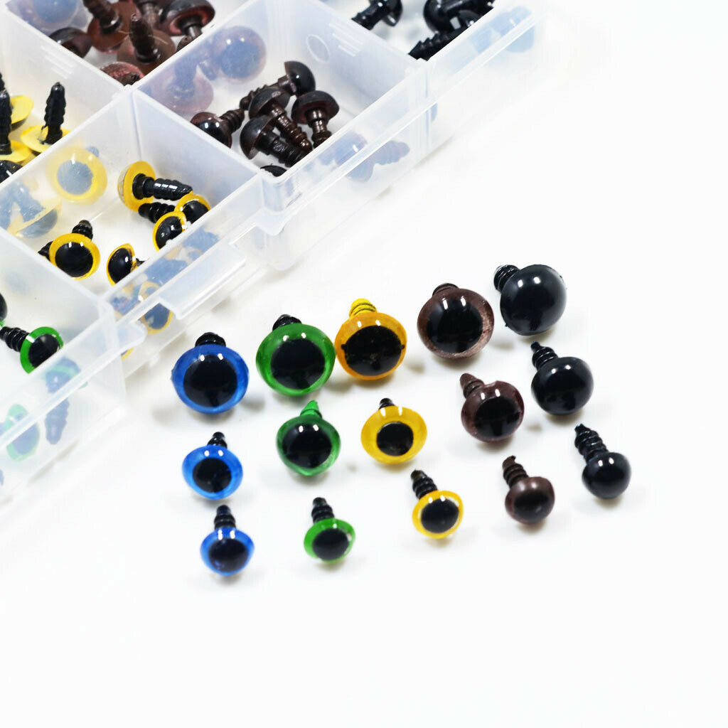 140pcs 8 12mm Plastic Safety Eye Box For Teddy Bear Toys