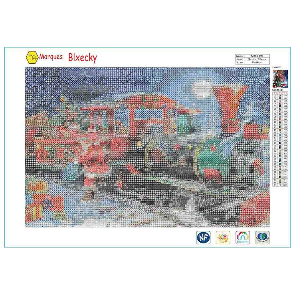 Christmas Full Drill 5D Diamond Painting Xmas Snowman Stitch Arts Kit Festival